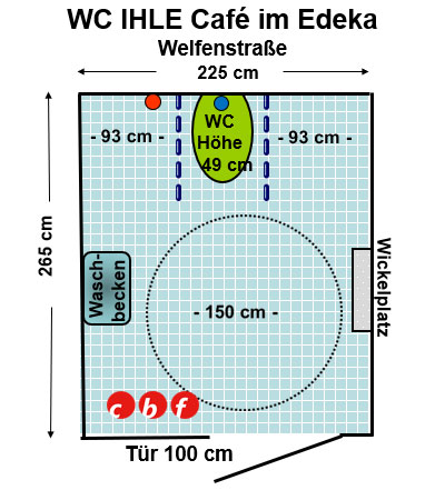 WC IHLE Café im Edeka Welfenstraße Plan