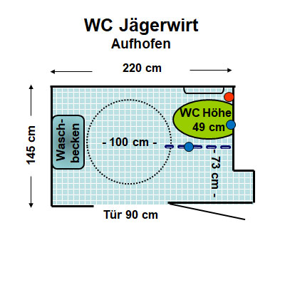 WC Gasthof Jägerwirt Aufhofen Plan