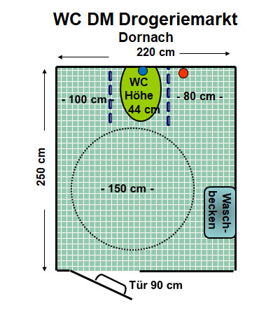 WC DM Drogeriemarkt Dornach Plan