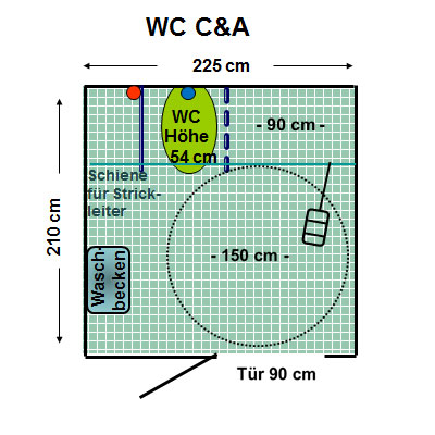 WC C&A Fußgängerzone Plan