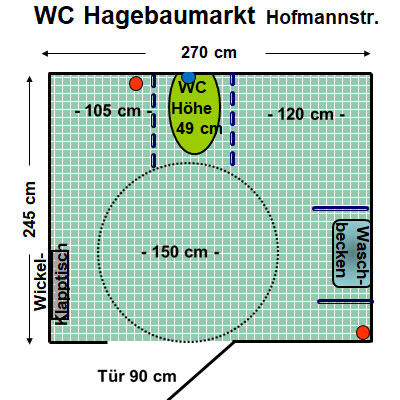 WC Hagebaumarkt mit Gartencenter, Hofmannstraße Plan
