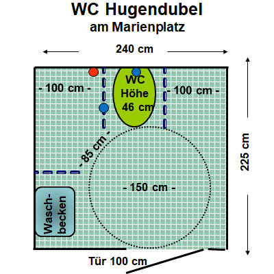 WC Hugendubel am Marienplatz Plan