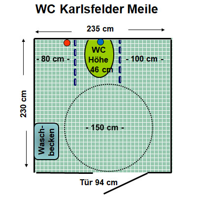 WC Karlsfelder Meile Plan