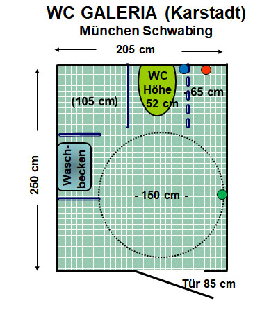WC GALERIA Karstadt Münchner Freiheit Plan