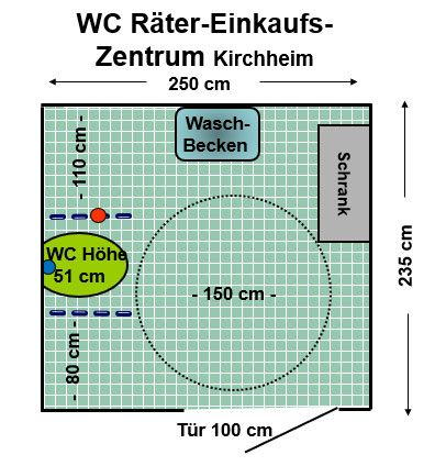 WC Räter Einkaufszentrum Kirchheim Plan