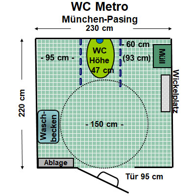 WC Metro München-Pasing Plan