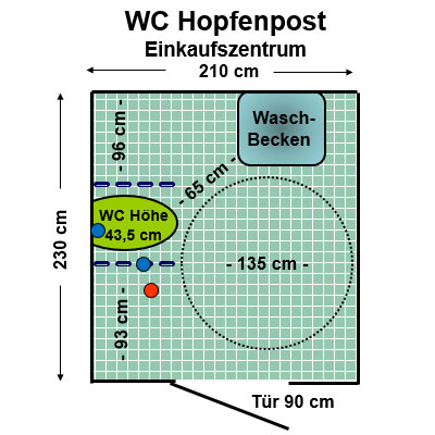 WC Neue Hopfenpost - Einkaufszentrum Plan