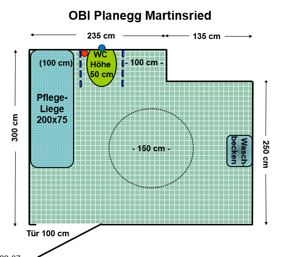 WC OBI Gartencenter Martinsried Plan