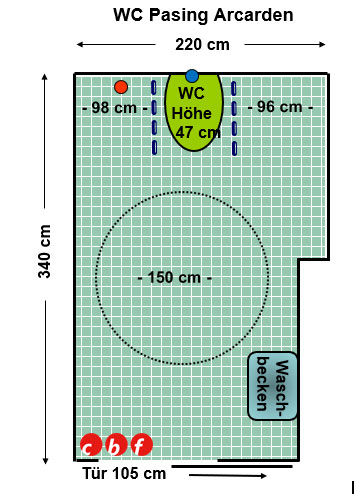 WC Pasing Arcaden Plan