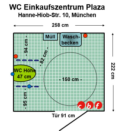 WC Einkaufszentrum Plaza im Werksviertel München Plan