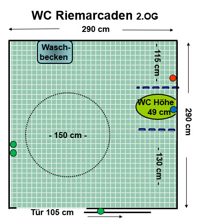 WC Riem Arcaden 2. OG Plan