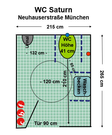 WC Saturn Neuhauser Straße Plan