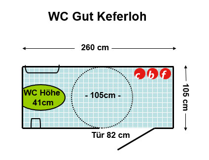WC Gasthof Gut Keferloh Grasbrunn Plan