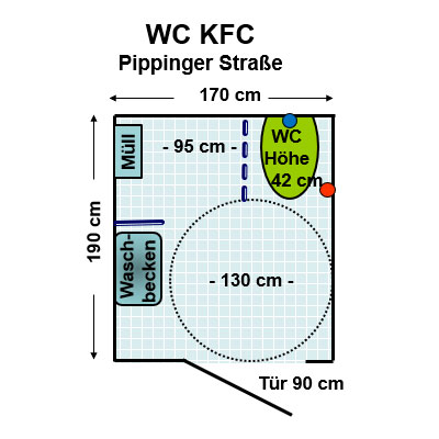 WC Kentucky Fried Chicken KFC Pippinger Straße Plan