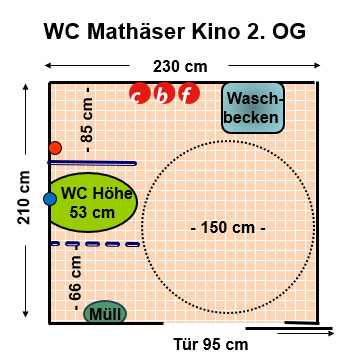 WC Mathäser Kino - 2. OG Plan