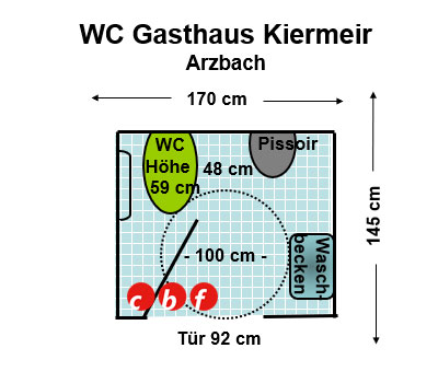 WC Gasthof Kiermeir Arzbach Plan