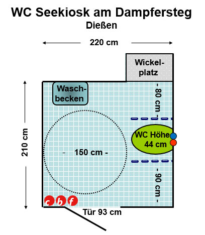 WC Seekiosk am Dampfersteg Dießen Plan