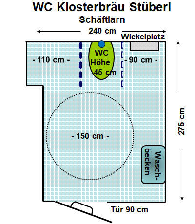 WC Klosterbräu Stüberl, Schäftlarn Plan