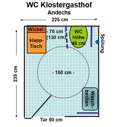WC Klostergasthof Andechs Plan