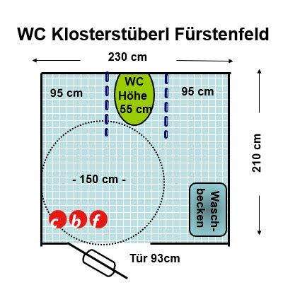 WC Kloster Stüberl Fürstenfeldbruck Plan