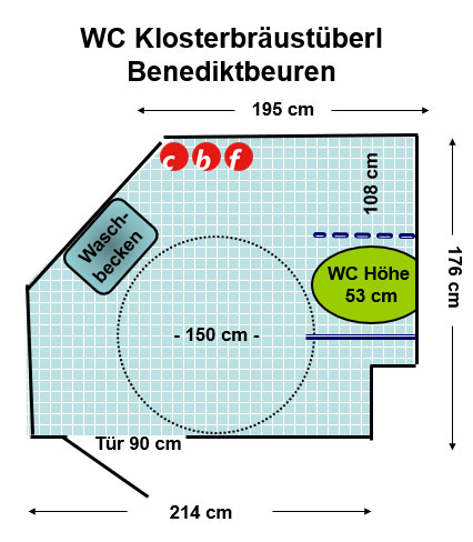 WC Kloster Benediktbeuern Plan