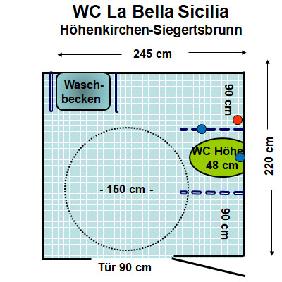WC La Bella Sicilia Höhenkirchen Plan