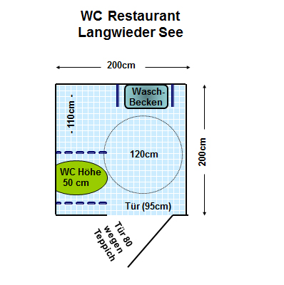 WC Restaurant Langwieder See Plan