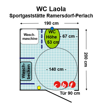 WC Laola Sportgaststätte Ramersdorf-Perlach Plan