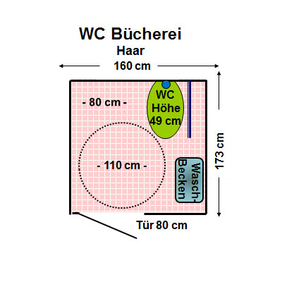 WC Bücherei Haar Plan