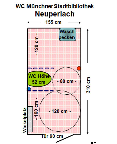 WC Stadtbibliothek Neuperlach Plan