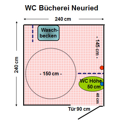 WC Bücherei Neuried Plan