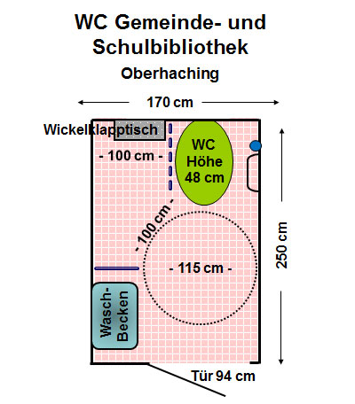 WC Gemeinde- und Schulbibliothek Oberhaching Plan