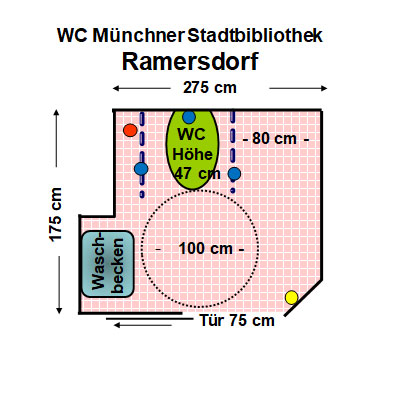 WC Stadtbibliothek Ramersdorf Plan