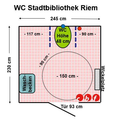WC Stadtbibliothek Riem Plan