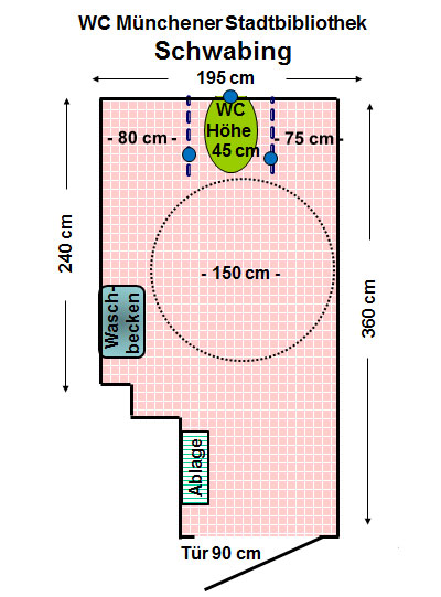 WC Stadtbibliothek Schwabing Plan