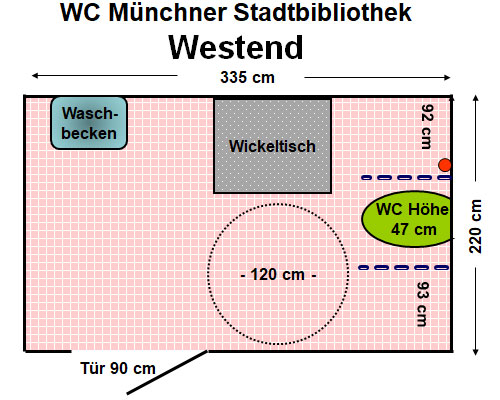 WC Stadtbibliothek Westend Plan