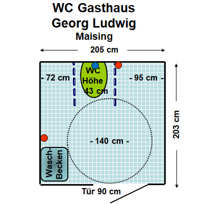 WC Gasthaus Georg Ludwig Maising Plan