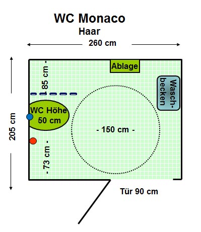 WC Monaco Haar Plan