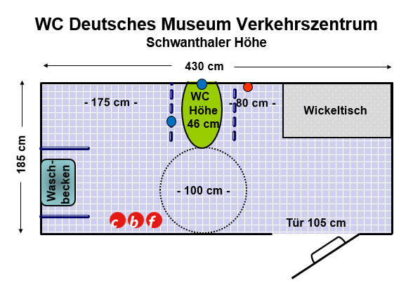 WC Verkehrszentrum Deutsches Museum EG Halle 1 Plan