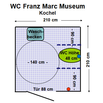 WC Franz Marc Museum Kochel Plan