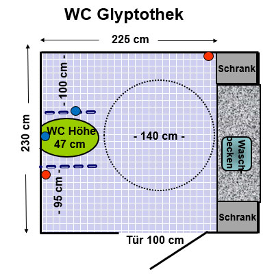 WC Glyptothek Plan