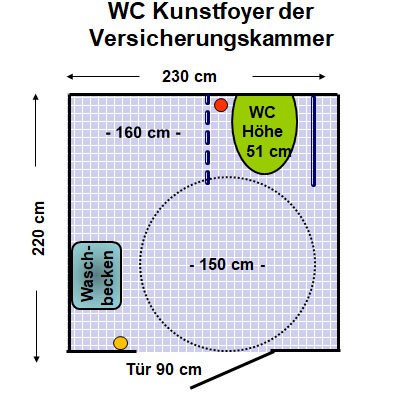 WC Kunstfoyer der Versicherungskammer Plan