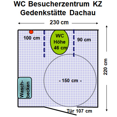 WC KZ-Gedenkstätte Dachau Plan