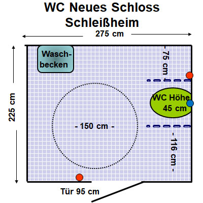 WC Neues Schloss Schleißheim Plan