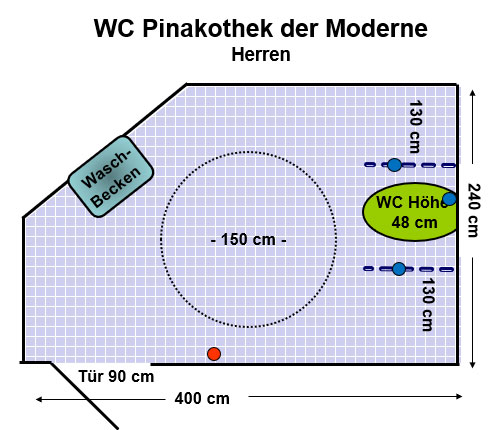 WC Pinakothek der Moderne Plan