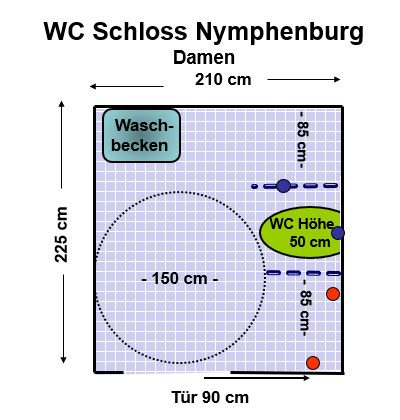 WC Schloss Nymphenburg Damen Plan