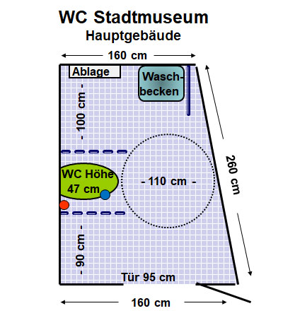 WC Stadtmuseum Hauptgebäude Plan