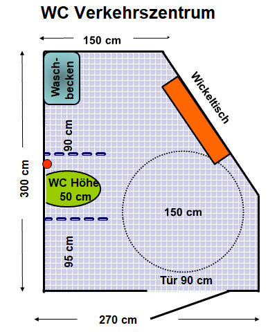 WC Verkehrszentrum des Deutschen Museums Plan