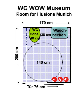 WC WOW Museum – Room for Illusions Munich Plan