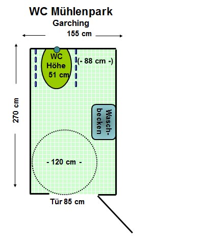 WC Mühlenpark Garching Plan